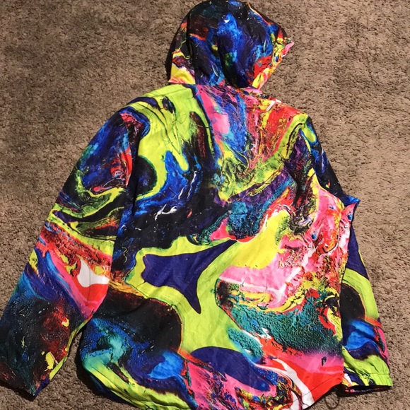 Encrypted half zip pullover hoodie Sz.L - Picture 4 of 4